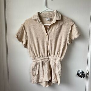 Urban outfitters beige beachy romper size xs